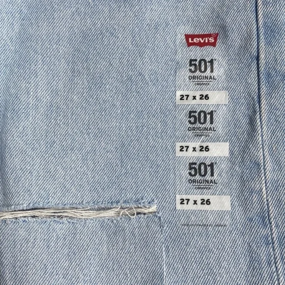 Levi's 501‎ Original Cropped Jeans 27X26 - Picture 6 of 7